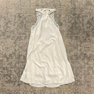 White Open Back Detailed Halter Neck Dress